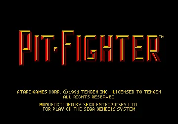 Pit-Fighter (World) (Rev A) screen shot title